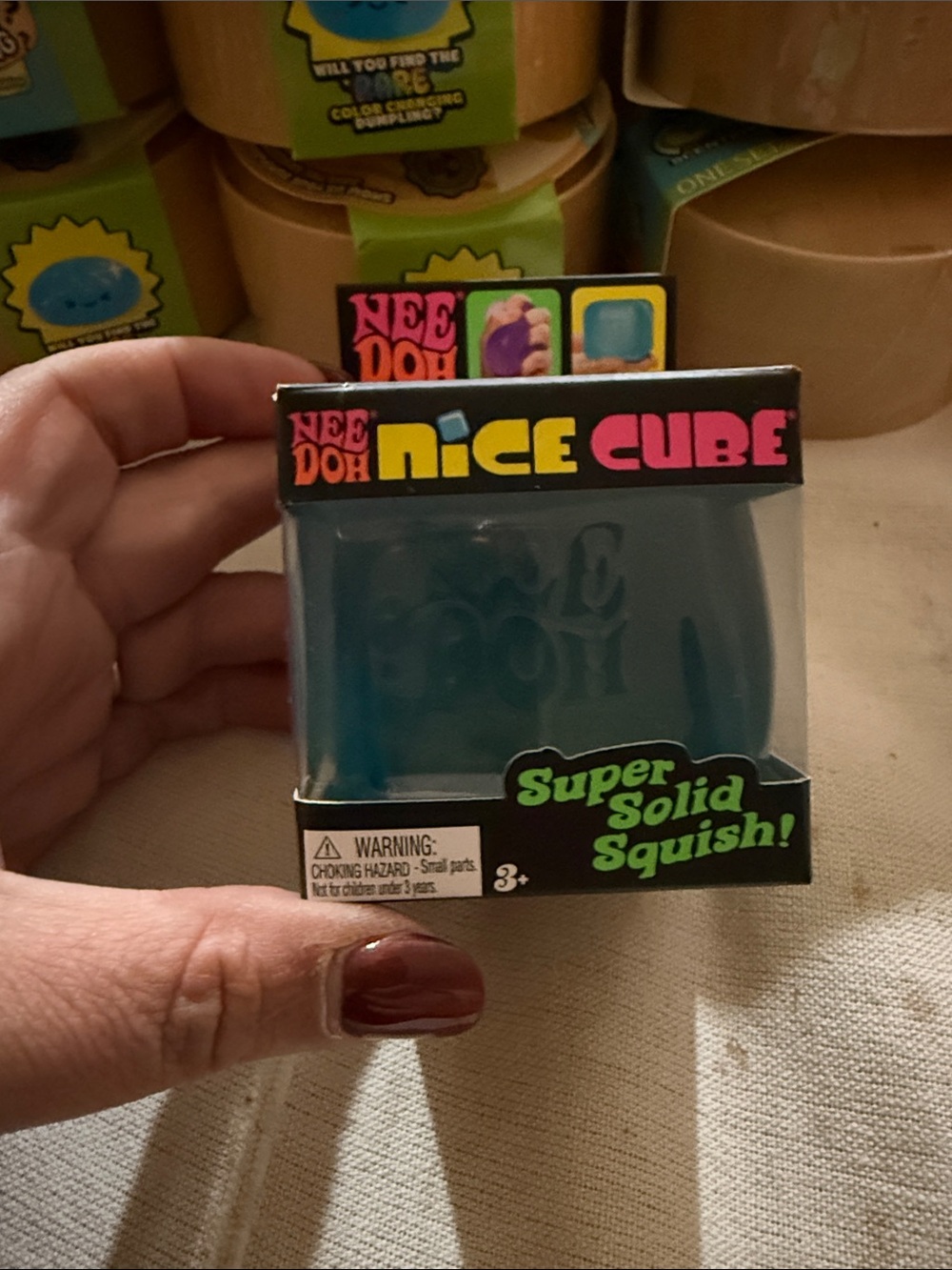 NeeDoh Nice Cube Super Solid Squish - Blue